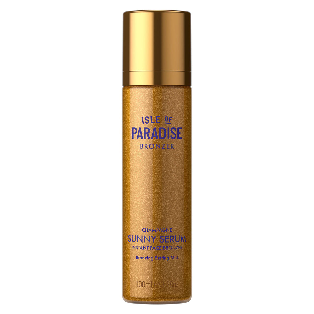 Sunny Serum Bronzing Setting Mist by IOP bronzing setting mist Champagne with one-step bronzing and setting feature