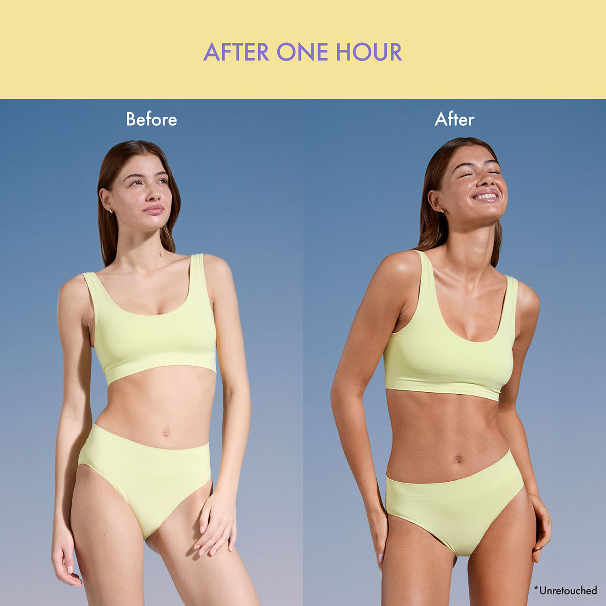 Self-Tanning Mousse IOP in Medium with hydrating color-correcting grapefruit and avocado oil, streak-free look