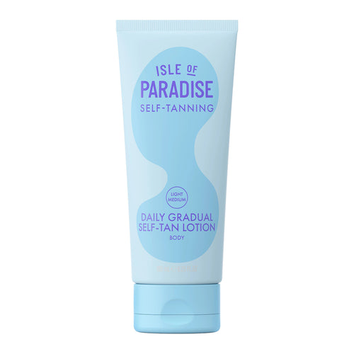 Daily Gradual Self-Tan Lotion by IOP self-tan body lotion in LightMedium, lightweight lotion texture